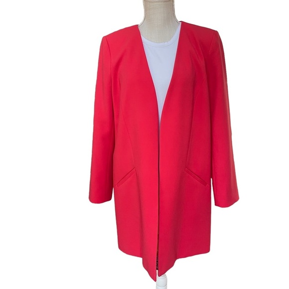 Halogen Oversize Long Jacket in Pink Size: M - Picture 2 of 12